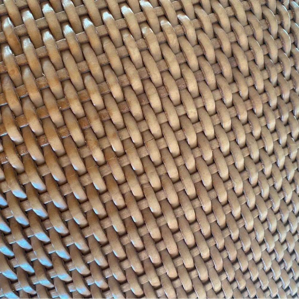 Falor le Borse Leather Woven Tote Bag Purse - Picture 12 of 16